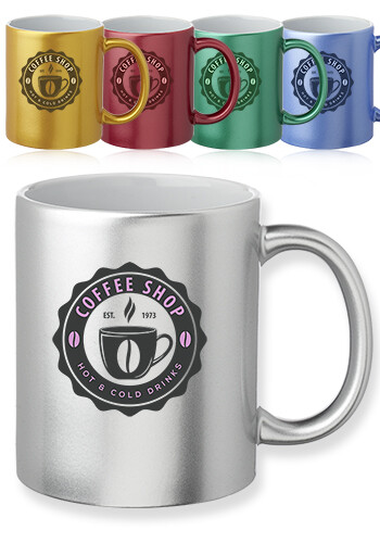 11 oz Metallic Ceramic Mugs