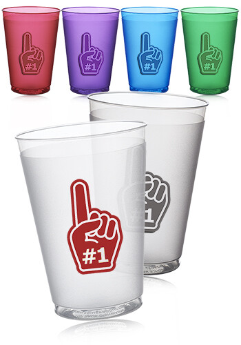 12 oz Flex Frosted Plastic Stadium Cups