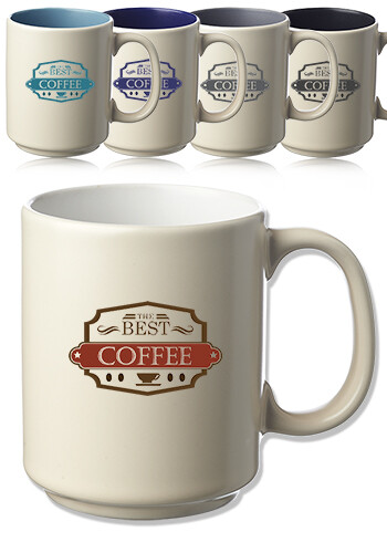 13 oz Santos Matte Two-Tone Mugs