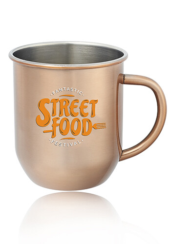 14 oz Copper Coated Moscow Mule Barrel Mugs