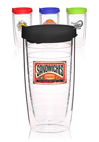 14 oz Double Wall Color Top Tumblers