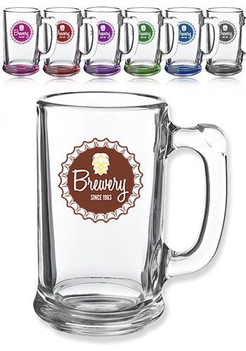 14 oz Munich Glass Beer Mugs