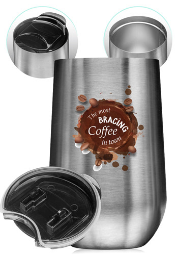 14 oz Stainless Steel Mugs with Slide Lock Lid