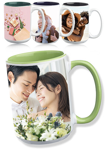 15 oz Two-Tone Sublimation Photo Mugs