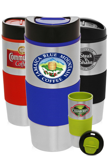16 oz Color Grip Double Wall Tumblers