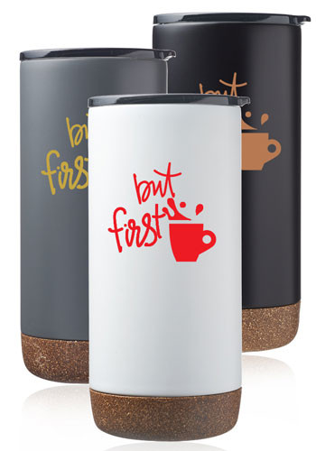 16 oz Cork Bottom Travel Tumblers
