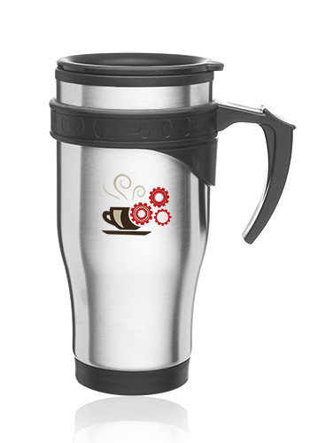 16 oz Sporty Stainless Steel Travel Mugs