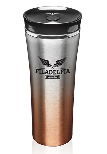 16 oz Two-Tone Stainless Steel Travel Mugs