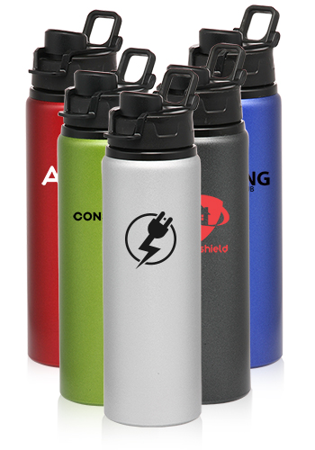 25 oz Metallic Personalized Aluminum Water Bottles