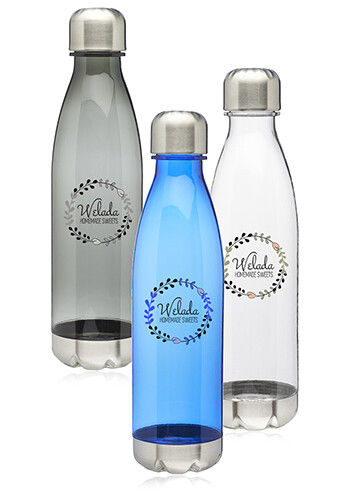 25 oz Plastic Levian Cola Shaped Water Bottles