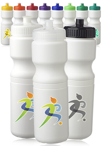 28 oz Push Cap Plastic Water Bottles