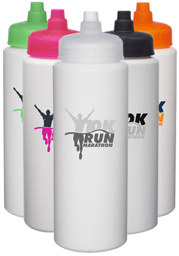 32 oz HDPE Plastic Water Bottles with Quick Shot Lid