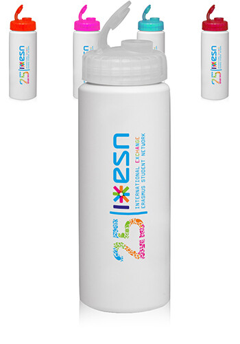 32 oz HDPE Plastic Water Bottles with Sipper Lids
