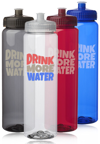 32 oz Poly-Clear Plastic Water Bottles
