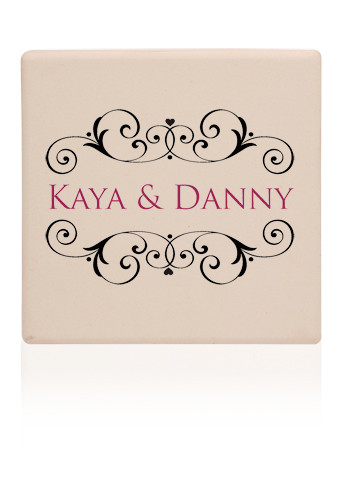 4" Square Personalized Ceramic Coasters