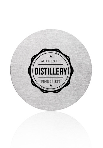 4" Reno Stainless Steel Round Coasters
