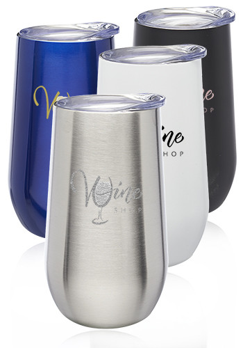 9 oz. Stainless Steel Stemless Flutes