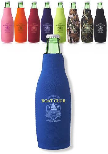 Neoprene Zippered Beer Bottle Coolies