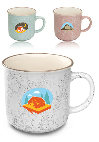13 oz Marble Campfire Coffee Mugs