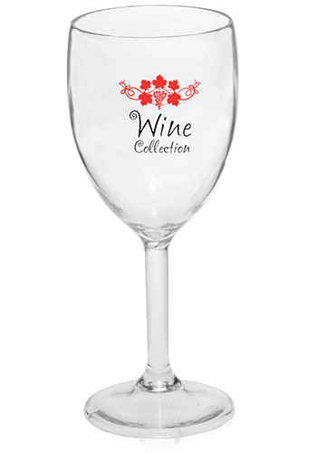 10 oz Plastic Custom Wine Glass