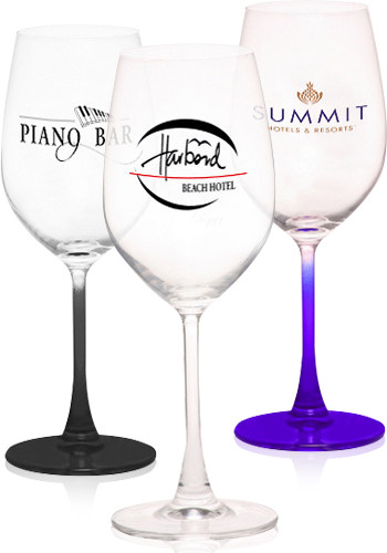 13.25 oz Lead-Free Engraved Crystal Wine Glasses