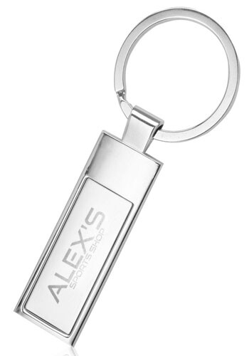 Classic Rectangle Metal Keychain