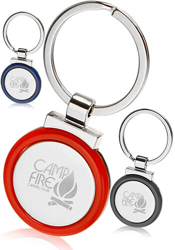 Color Accent Metal Keychain