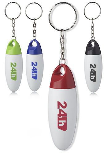 Dallas Plastic Pill Bottle Keychain