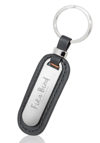 Executive Leather & Metal Keychain
