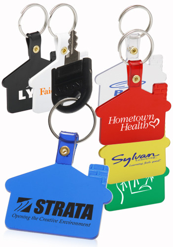 House Shaped Soft Vinyl Key Tag