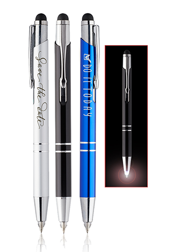 Night Rite Lighted Stylus Metal Pen