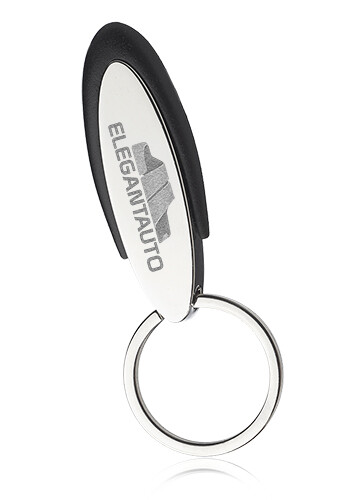 Oblong Metal Keychain