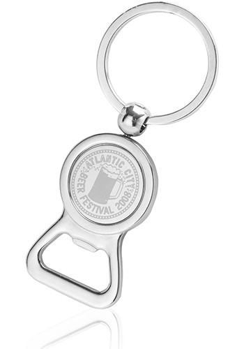 Polished Chrome Bottle Opener Keychain