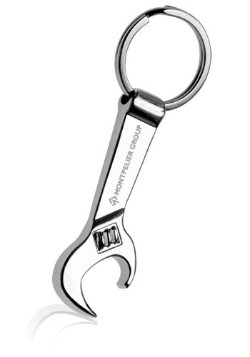 Polished Metal Wrench Keychain