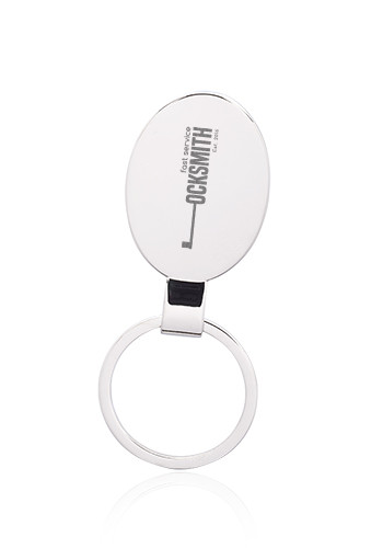 Reflection Oval Metal Keychain