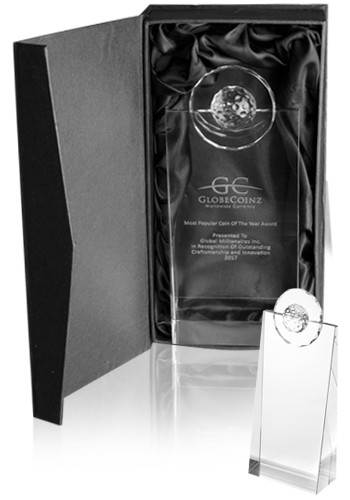 7.75 inch Golf Pinnacle Optical Crystal Award