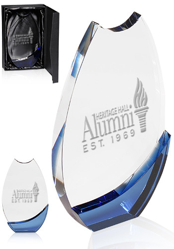 8 inch Crescent Crystal Award 8 inch Crescent Crystal Award