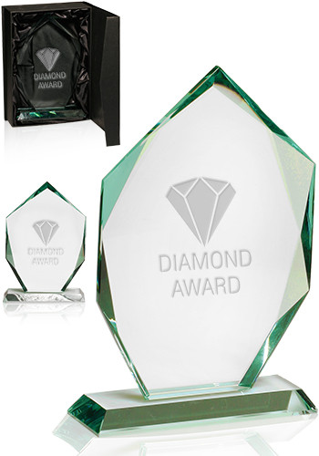 8.75 inch Shield Glass Award 8.75 inch Shield Glass Award