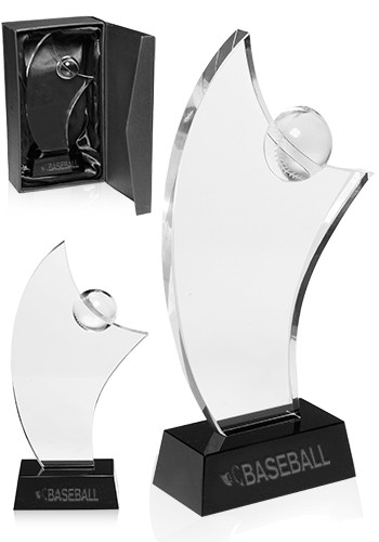 9 inch Baseball Crystal Award 9 inch Baseball Crystal Award