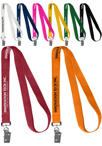 0.62 Polyester Silkscreen Lanyard 0.62" Polyester Silkscreen Lanyard