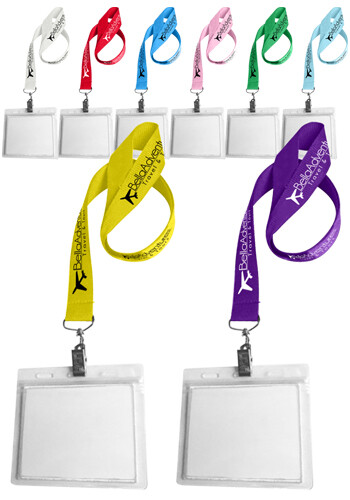 0.75 Lanyard Screen Printed with Badge Holder 0.75" Lanyard Screen Printed with Badge Holder