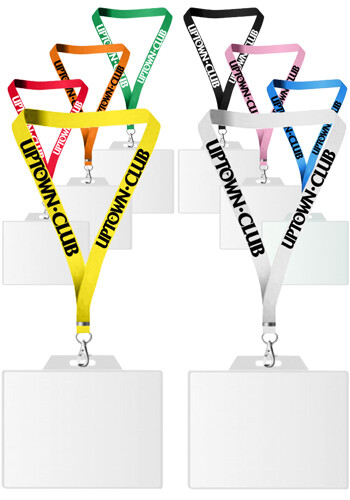 0.75 USA Made Dye Sublimation Lanyard with Badge Holder 0.75" USA Made Dye Sublimation Lanyard with Badge Holder
