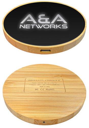 10W Bamboo Qi-Certified Wireless Charging Pad 10W Bamboo Qi-Certified Wireless Charging Pad
