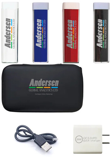 2200mAh Translucent Power Bank & 20W Charger Set 2200mAh Translucent Power Bank & 20W Charger Set