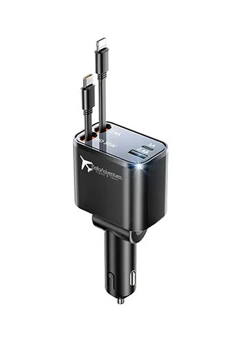 69W 4-in-1 Retractable Car Charger 69W 4-in-1 Retractable Car Charger