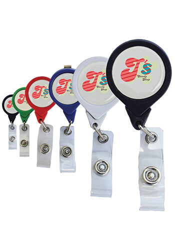 No-Twist Round Retractable Badge with Bulldog Clip No-Twist Round Retractable Badge with Bulldog Clip