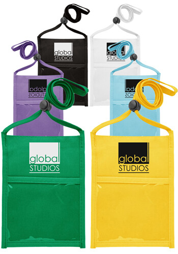 Premium Double Window Pouch Polyester Neck Wallet Premium Double Window Pouch Polyester Neck Wallet