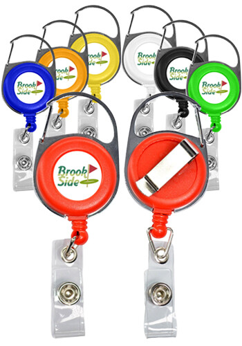 Retractable Carabiner Badge Reel with Belt Clip Retractable Carabiner Badge Reel with Belt Clip