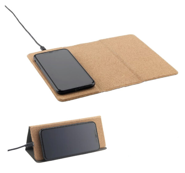 15W Cork Folding Wireless Charger and Mouse Pad